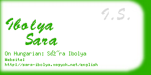 ibolya sara business card